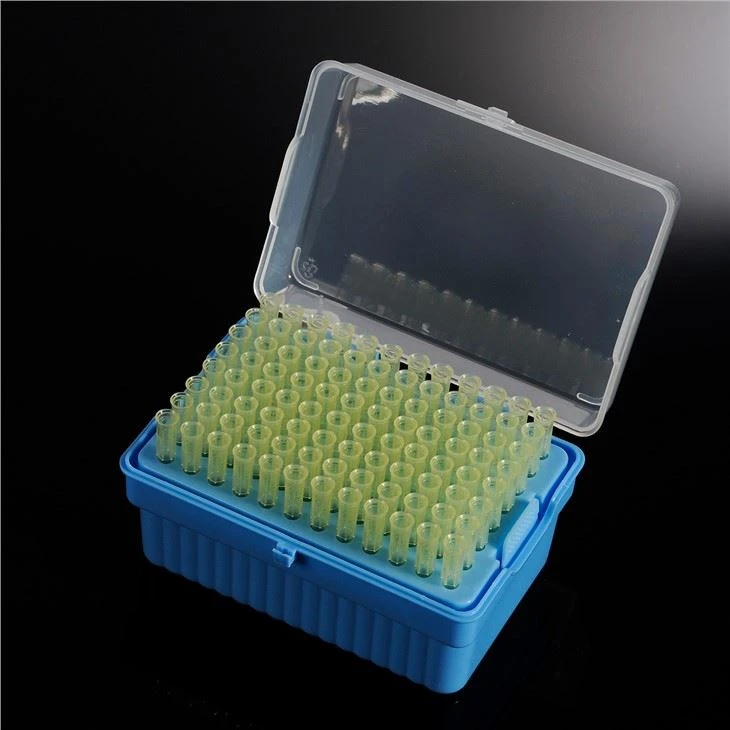 Rack Sterile Laboratory Universal Plastic Liquid Pipettor Tips 200 µL (96 Tips/Rack)