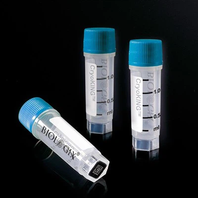 {{0}},5 ml 1,0 ml 1,5 ml külső menetes steril O-gyűrű, 2D vonalkód, folyékony nitrogén tárolására alkalmas kriogén fiolákhoz